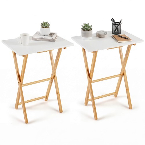 Folding tray tables set of - tv,